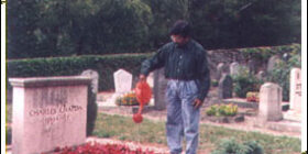 Y.G.M at Charlie Chaplin's grave site in Switzerland